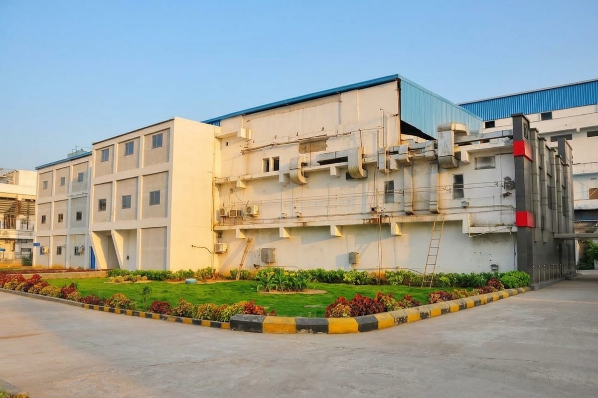 Exterior view of the Jeedimetla facility, Telangana